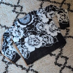 Liverpool Monochrome Floral Crew Neck Sweater